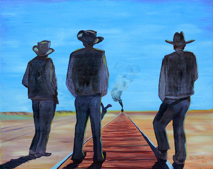 Waitin On A Train Painting by Ru Tover