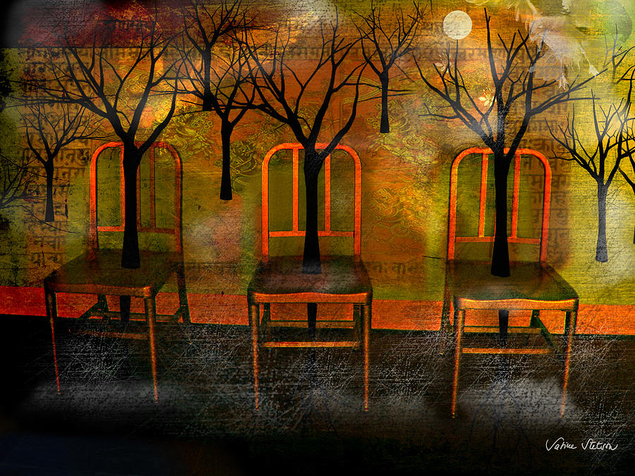 Moon Digital Art - Waiting for a miracle by Sabine Stetson Moon Digital Art - Waiting for a miracle by Sabine Stetson