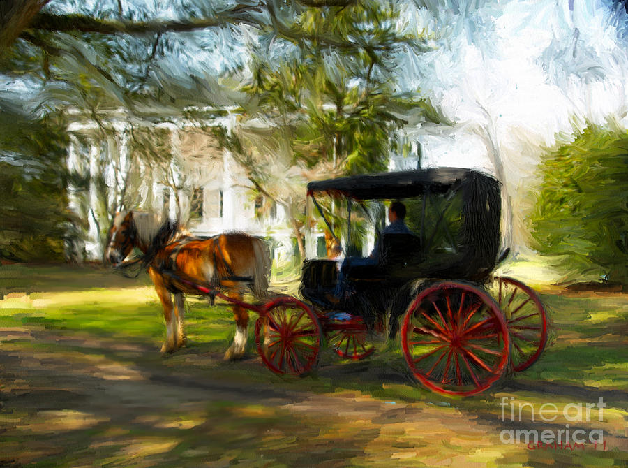 Gone With The Wind Digital Art - Waiting for Belle by Dwayne  Graham