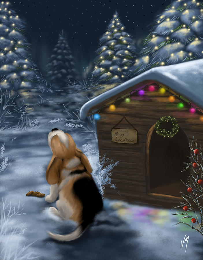 Waiting for Santa Claus Painting by Veronica Minozzi