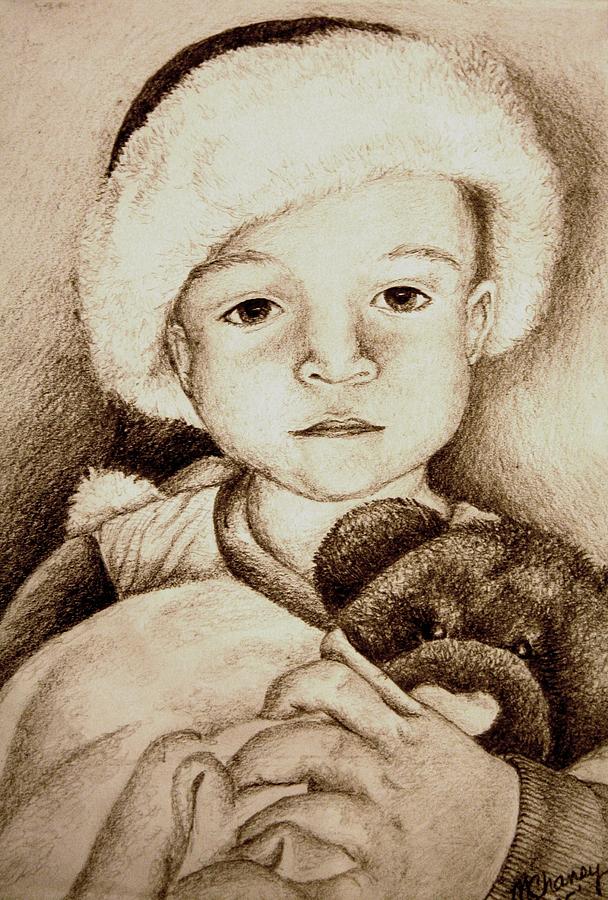 Waiting for Santa Drawing by Melissa Wiater Chaney