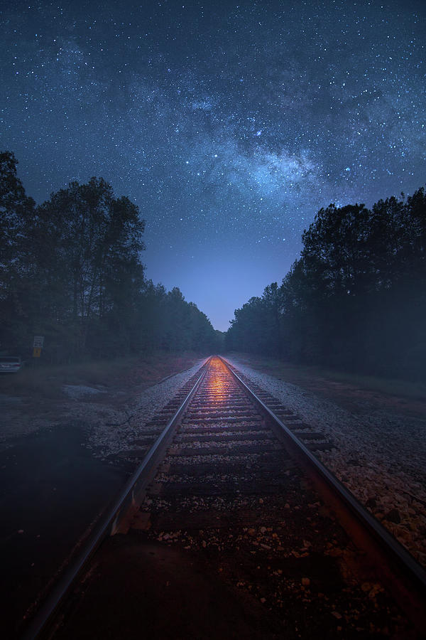Waiting for the Night Train Photograph by Mark Andrew Thomas
