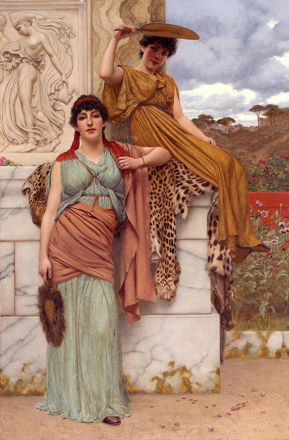 Waiting for the procession  Painting by John William Godward