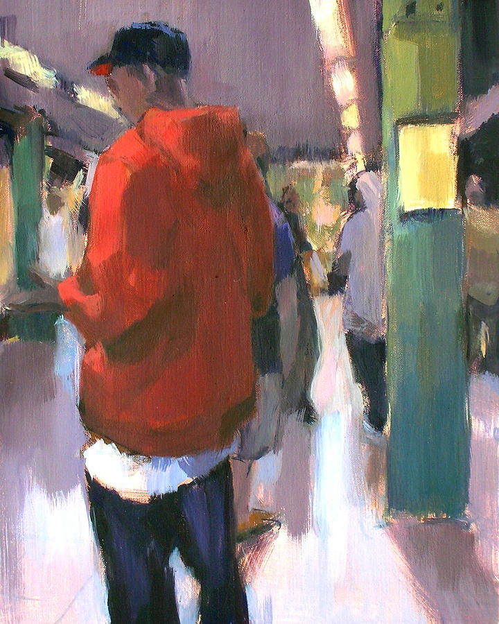 Waiting for the Uptown 1 Painting by Merle Keller