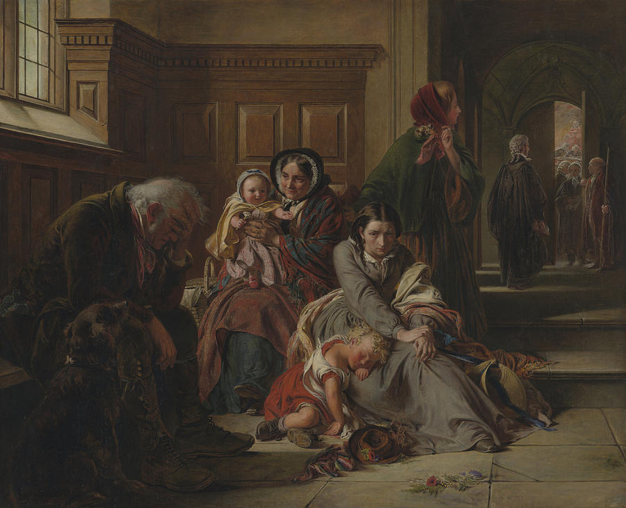 Animal Painting - Waiting for the Verdict by Abraham Solomon