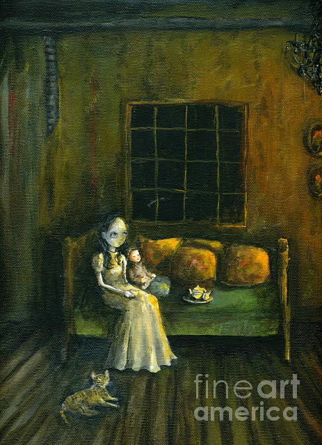 Cat Painting - Waiting For You by Mya Fitzpatrick