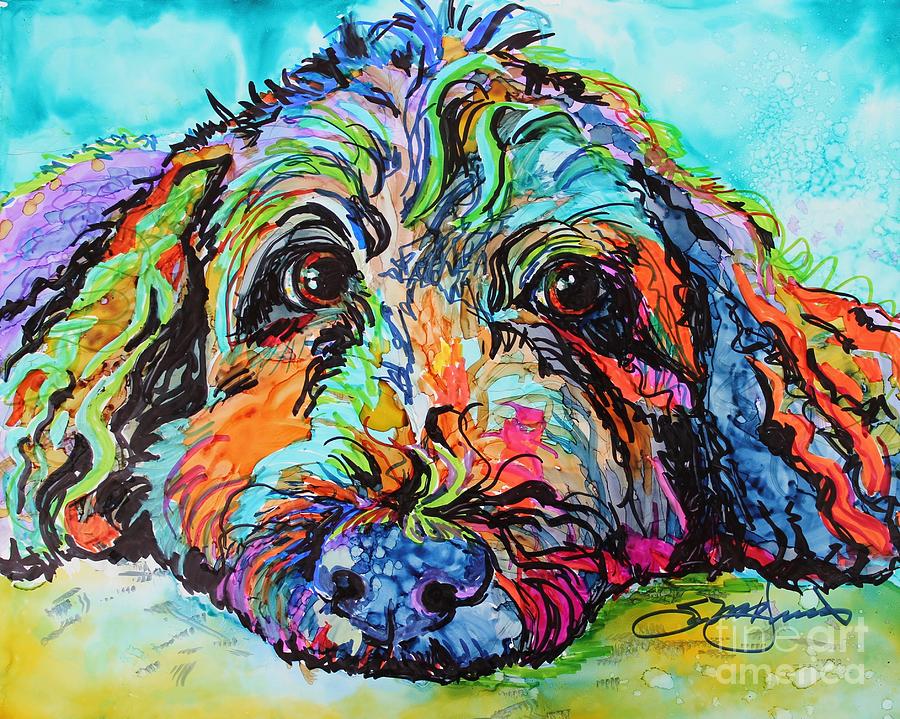 Dog Painting - Waiting for You by Susan Davies
