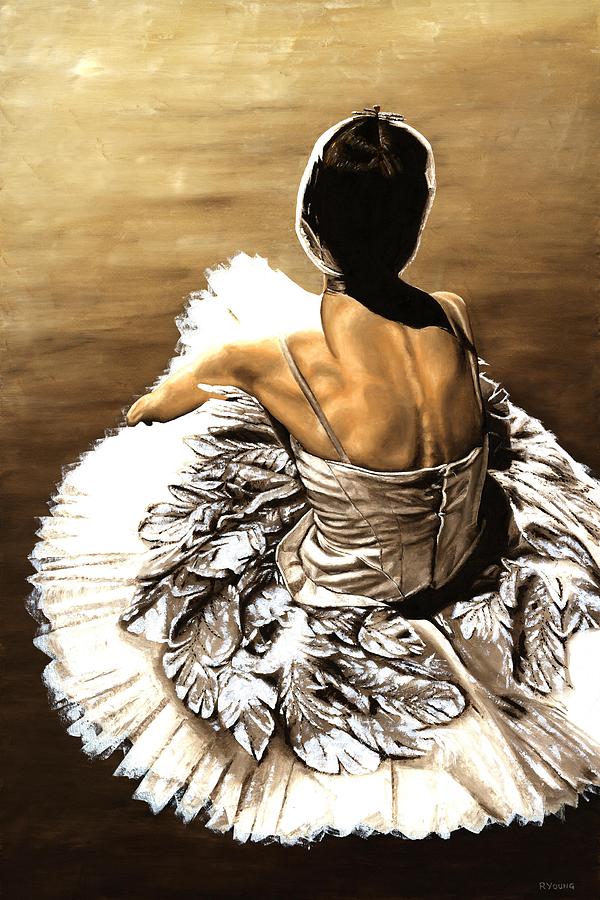 Feather Painting - Waiting in the Wings by Richard Young