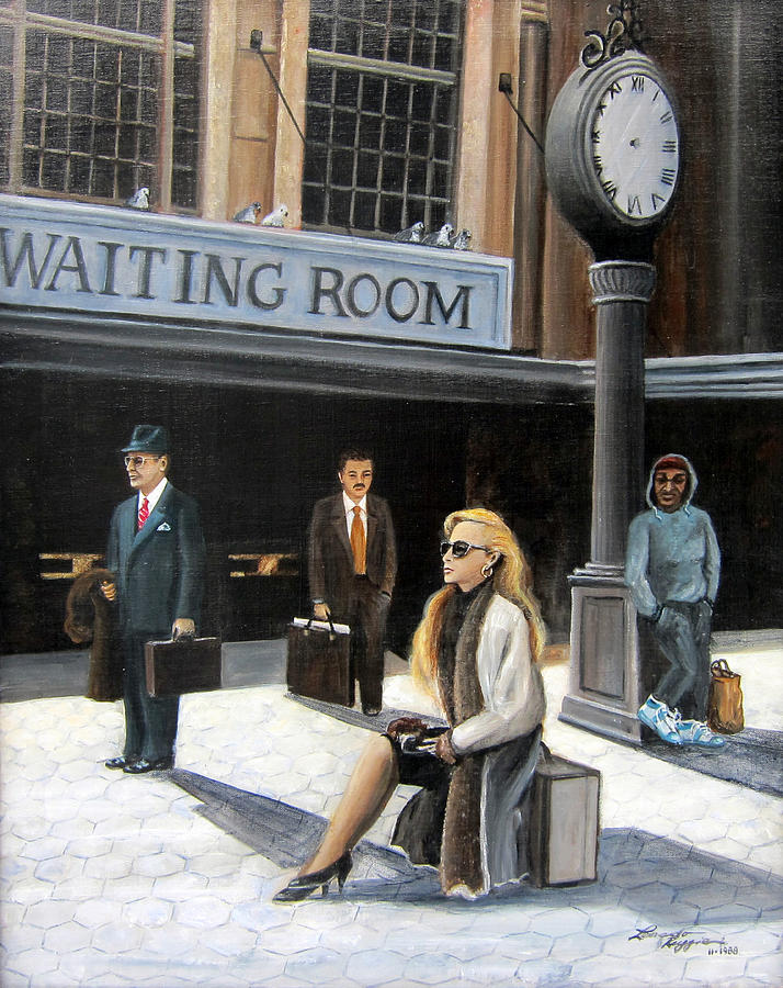 Surrealism Painting - Waiting Room by Leonardo Ruggieri