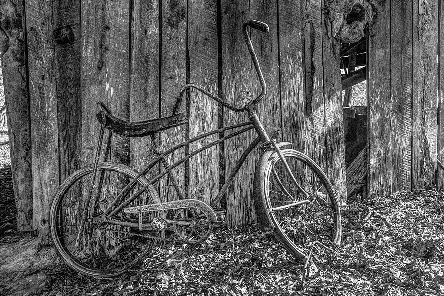 Waiting to Take a Ride Black and White Photograph by Debra and Dave Vanderlaan