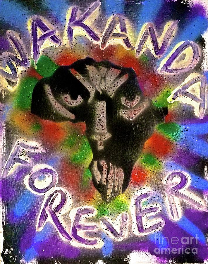 Wakanda Forever Blue Painting