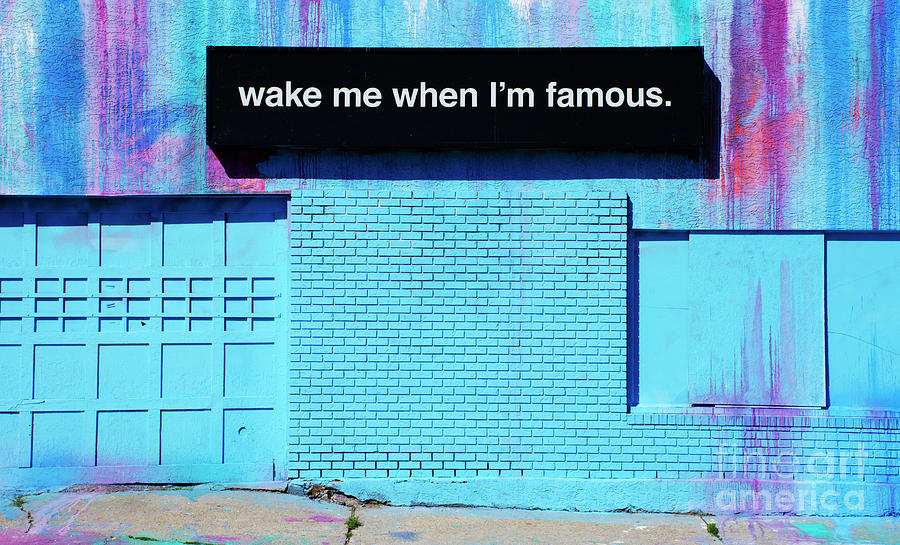 Wake Me Up When I Am Famous Photograph by Bob Christopher