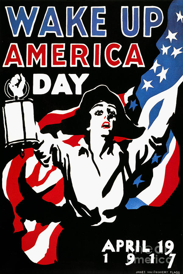 Wake Up America Day, 1917 Painting by Granger