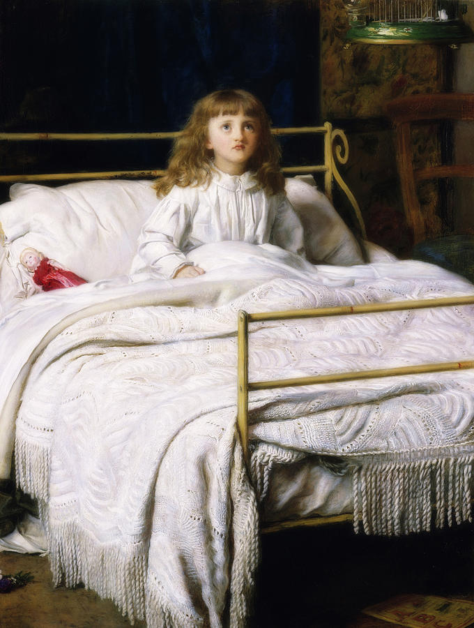 Bed Painting - Waking, 1865, Perth by Mountain Dreams