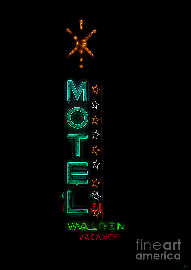 Walden Motel Las Vegas Painting by David Lee Thompson