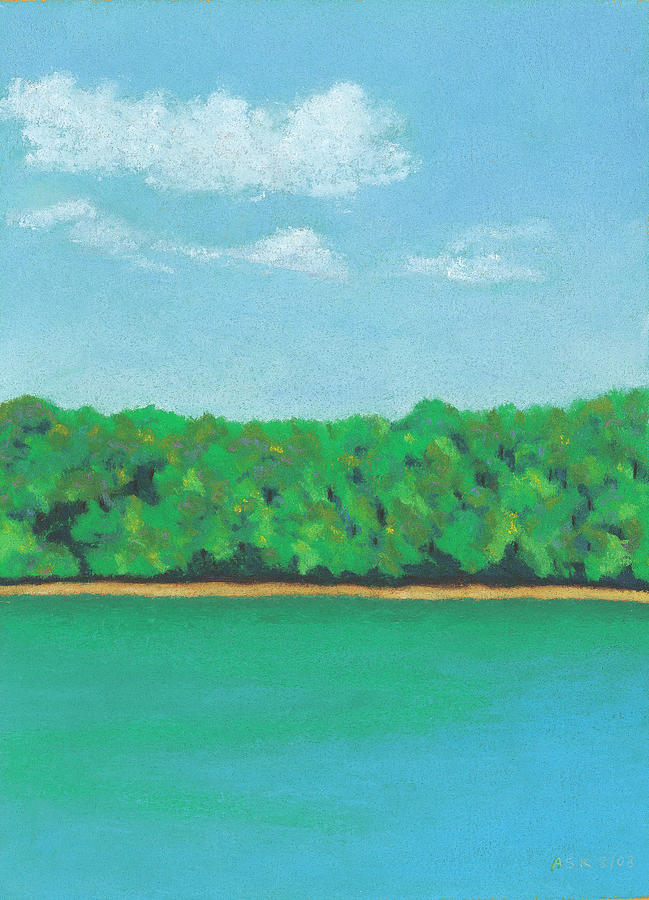 Walden Pond Pastel by Anne Katzeff