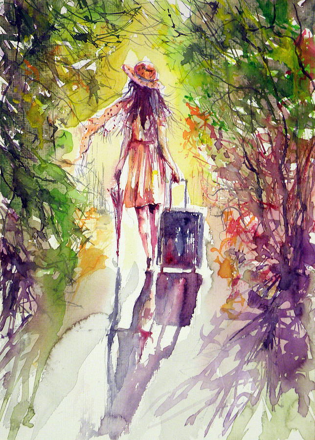 Walk alone Painting by Kovacs Anna Brigitta