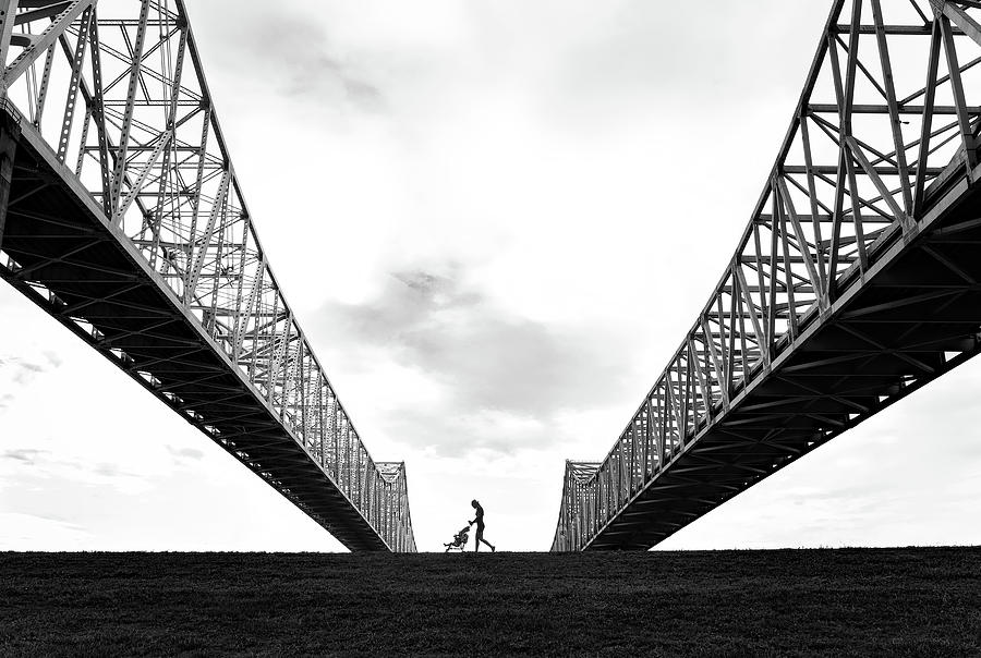 Bridge Photograph - Walk between Steel by Mountain Dreams