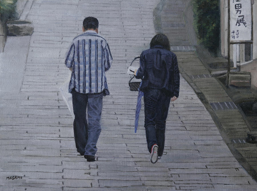 walk in Japan Painting by Masami Iida