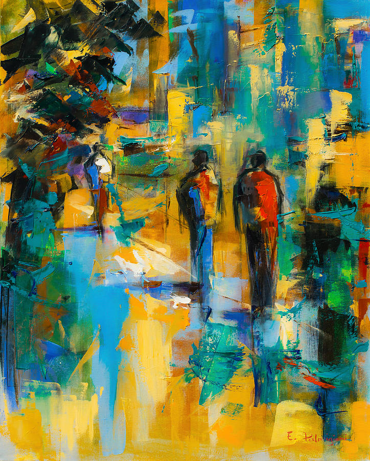 Walk In The City Painting