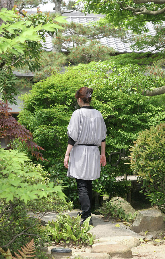 walk in the Japanese garden Photograph by Masami Iida