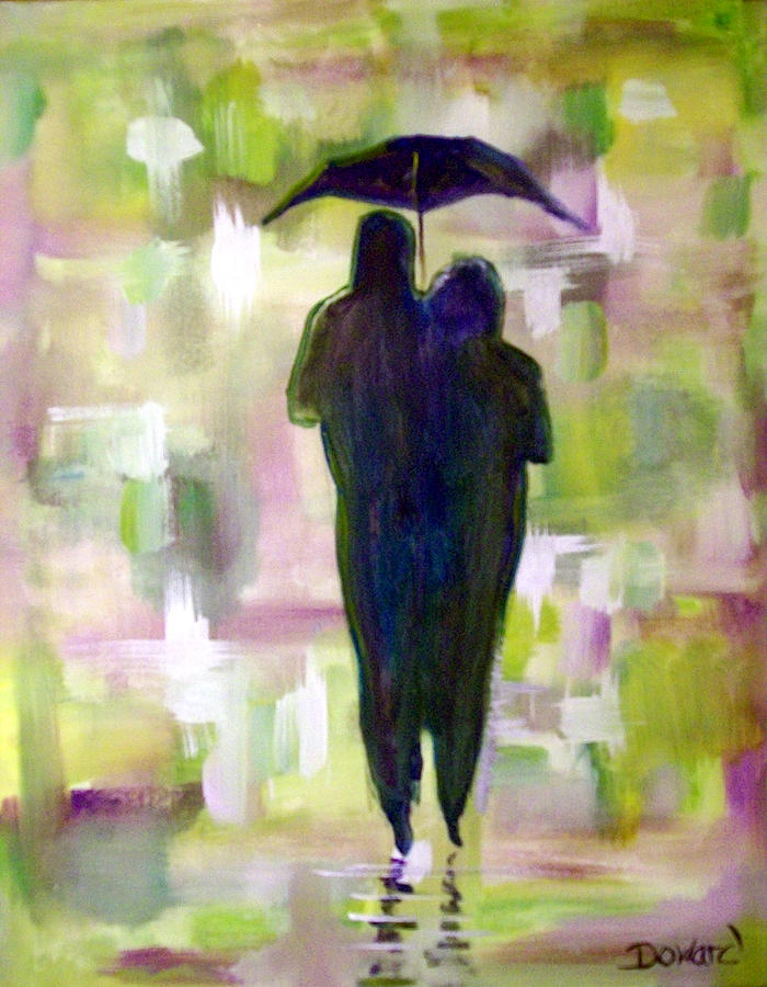 Walk in the Rain #34 Painting by Raymond Doward