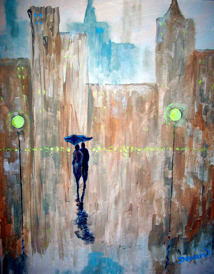 Walk in the Rain #36 Painting by Raymond Doward