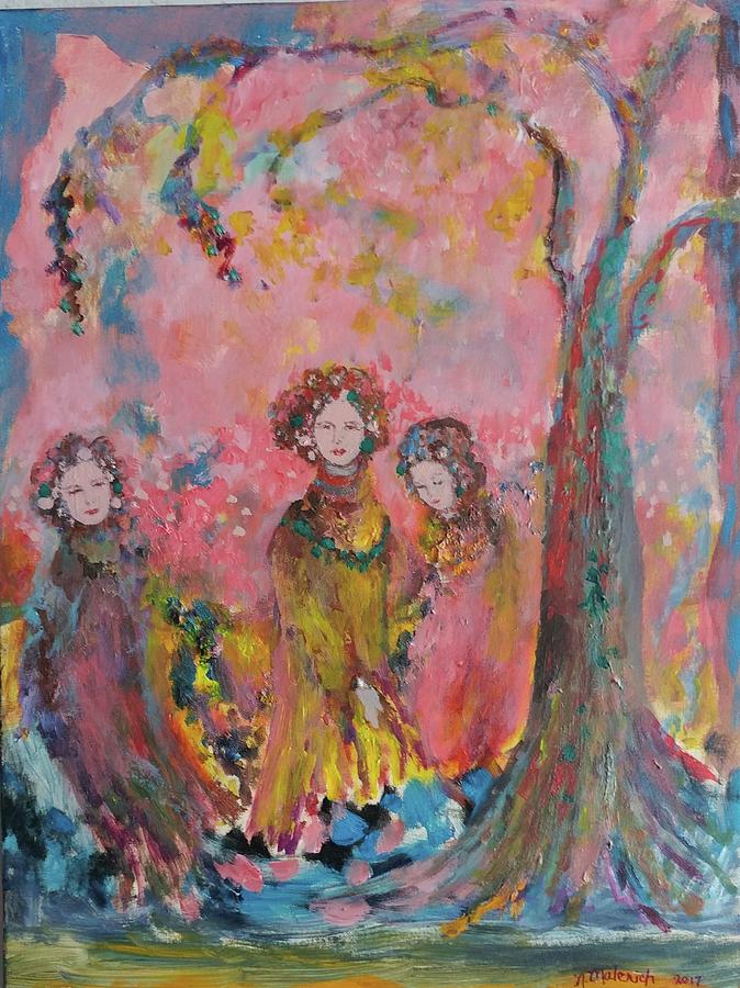 Tree Painting - Walk in the Woods by Norma Malerich