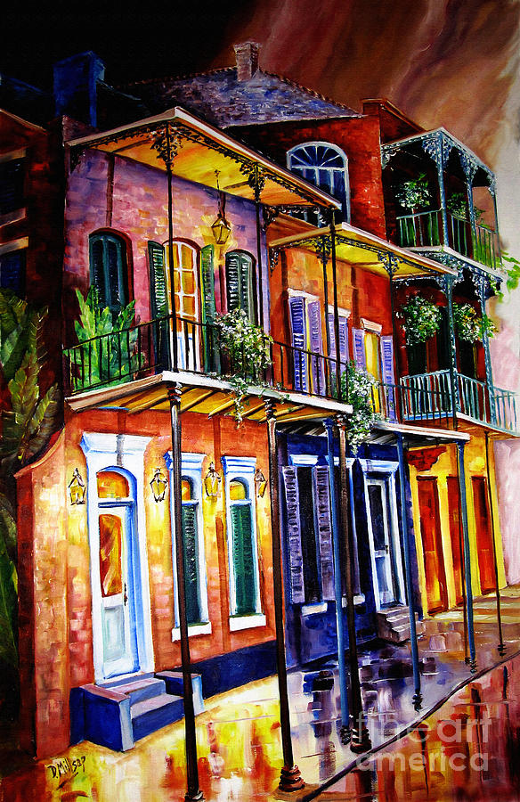 Walk into the French Quarter Painting by Diane Millsap