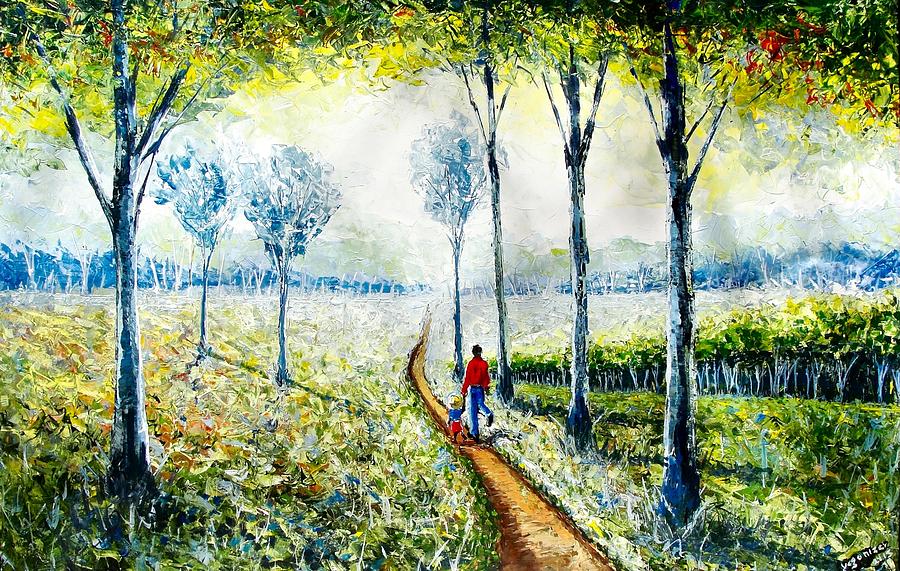 Walk into the World Painting by Evans Yegon