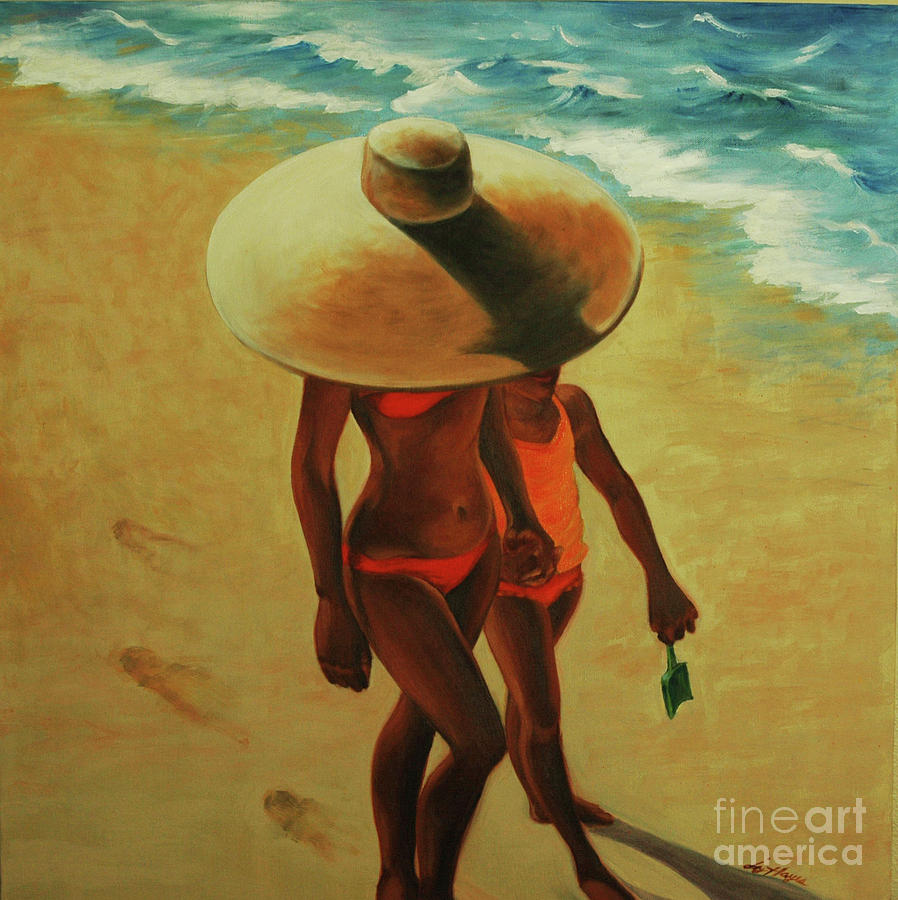Walk on the Beach Painting by Joyce Hayes
