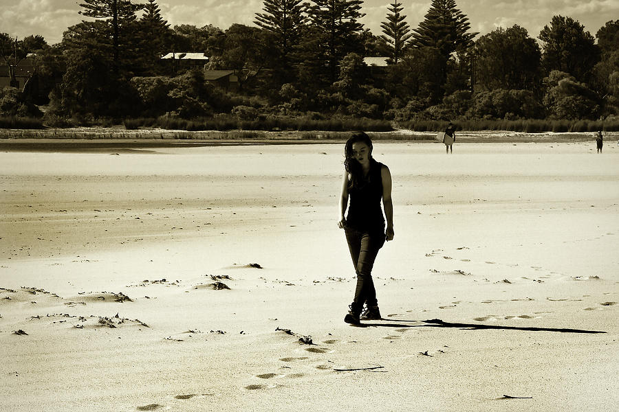 Walk On The Sand Photograph by Miroslava Jurcik
