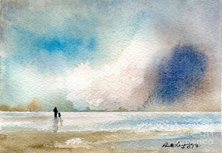 Seascape Painting - Walk by Paul Temple