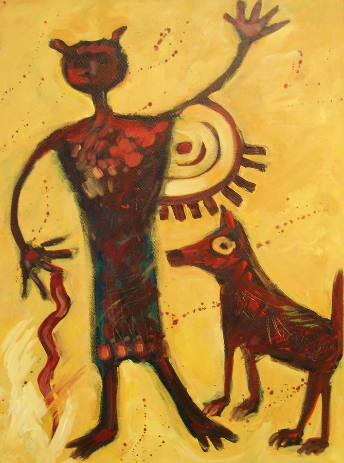 Walk the Dog Painting by Carol Suzanne Niebuhr