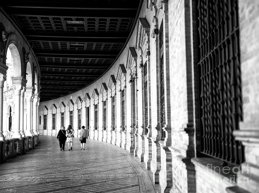 Walk Through the Central Building at Plaza de Espana in Seville Photograph by John Rizzuto