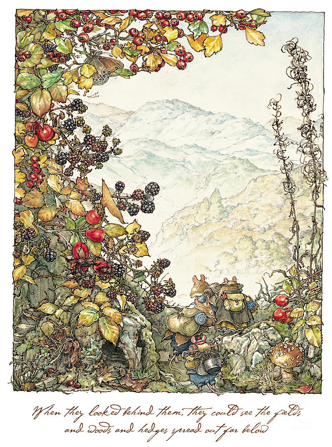Mouse Drawing - Walk to the High Hills by Brambly Hedge