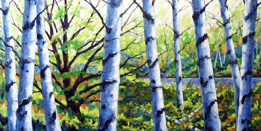 Tree Painting - Walk To The Lake by Richard T Pranke
