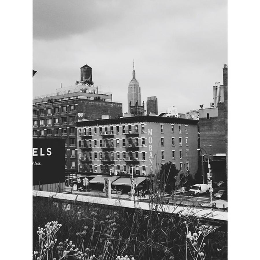 Vintage Photograph - Walking the Highline by Sean Meier