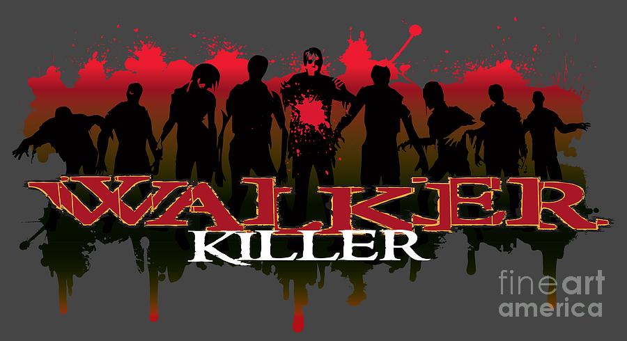 Zombies Painting - Walker Killer by Robert Corsetti