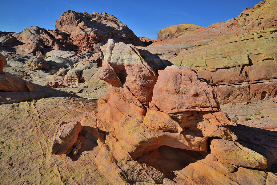 Walking Among the Sandstone Forms of Valley of Fire Photograph by Ray Mathis