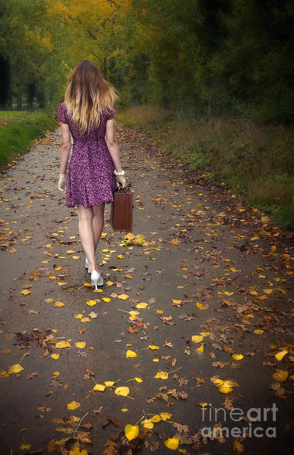 Fall Photograph - Walking Away by Svetlana Sewell