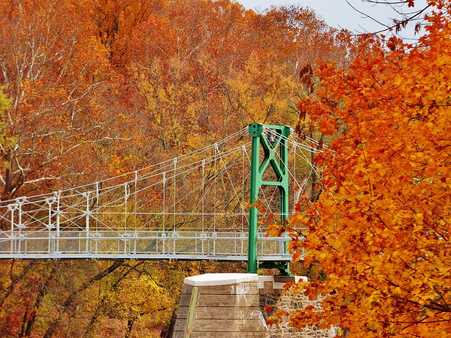 Fall Photograph - Walking Bridge by Greg Kear