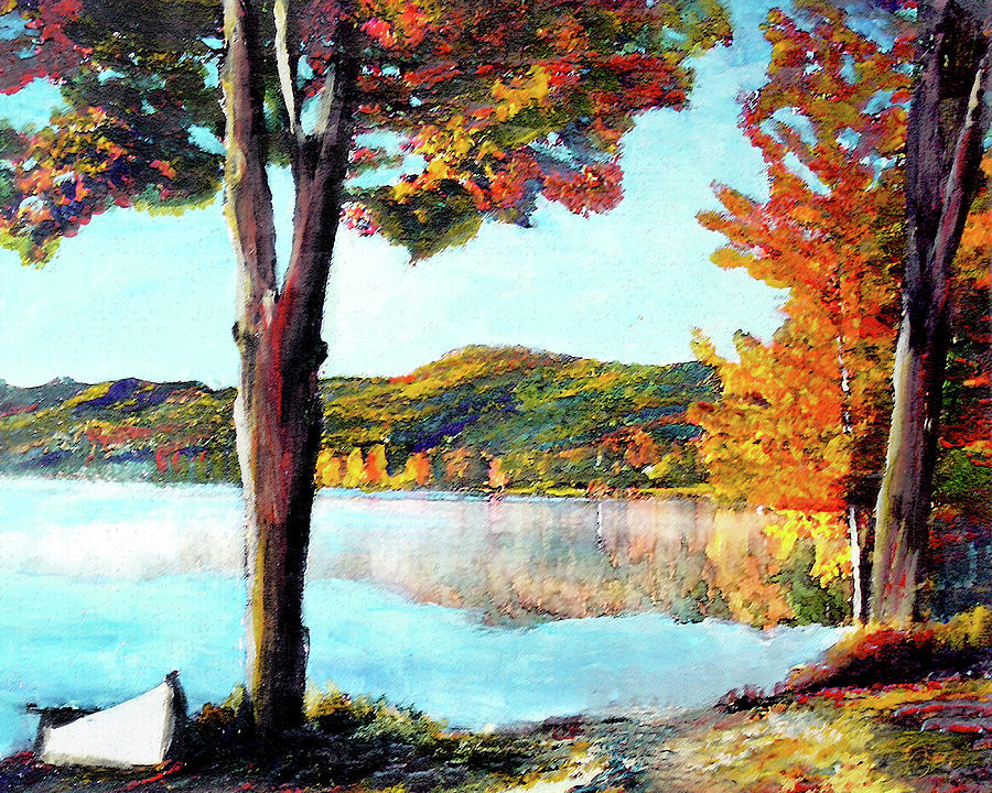 A Walk Down Lake Champlain Painting by Frank Botello