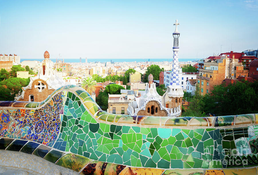 Walking in Park Guell, Barcelona Photograph by Anastasy Yarmolovich