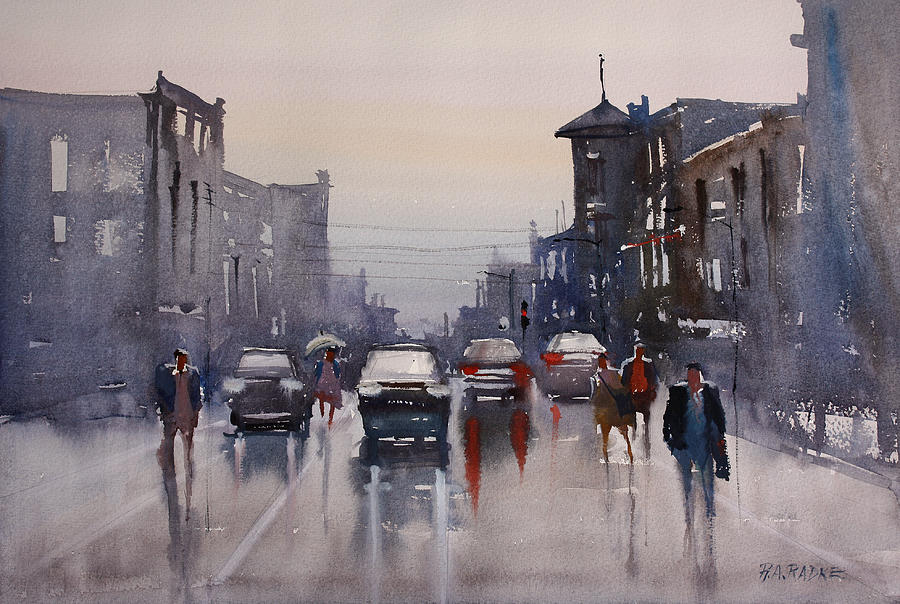 Walking In The Rain Painting