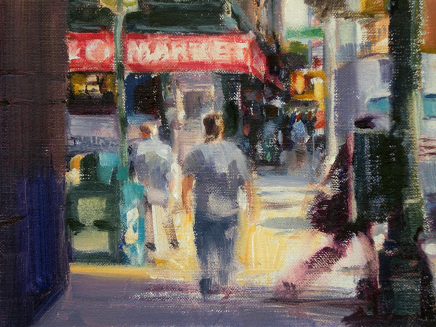 Walking in the West Village Painting by Merle Keller