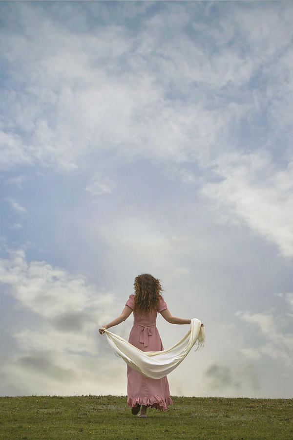 Scarf Photograph - Walking Into The Sky by Joana Kruse