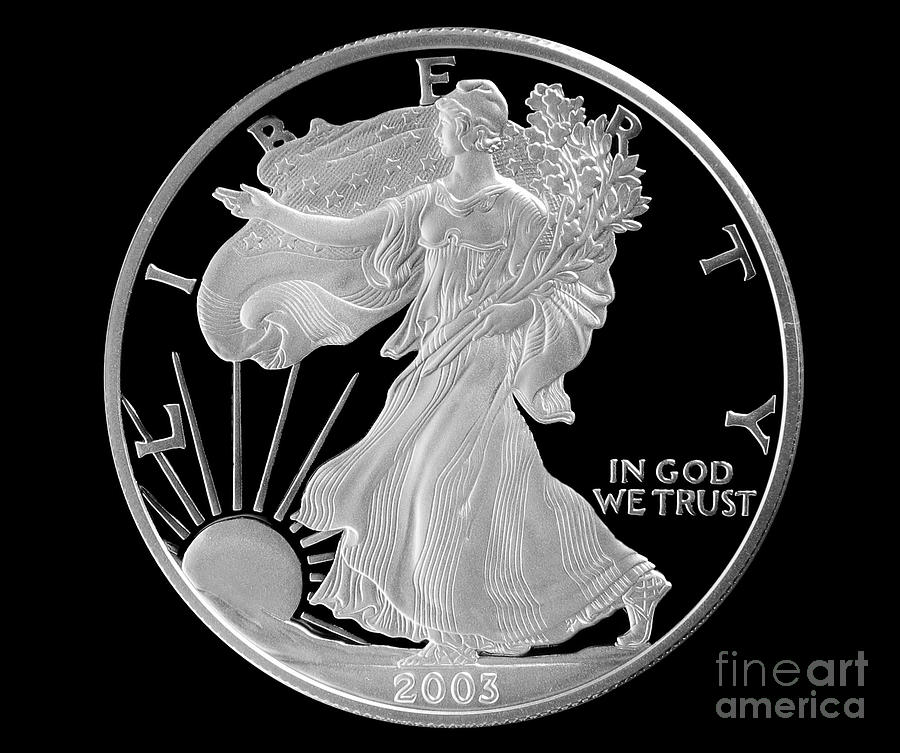 Walking Liberty Proof Silver Dollar Photograph by Randy Steele
