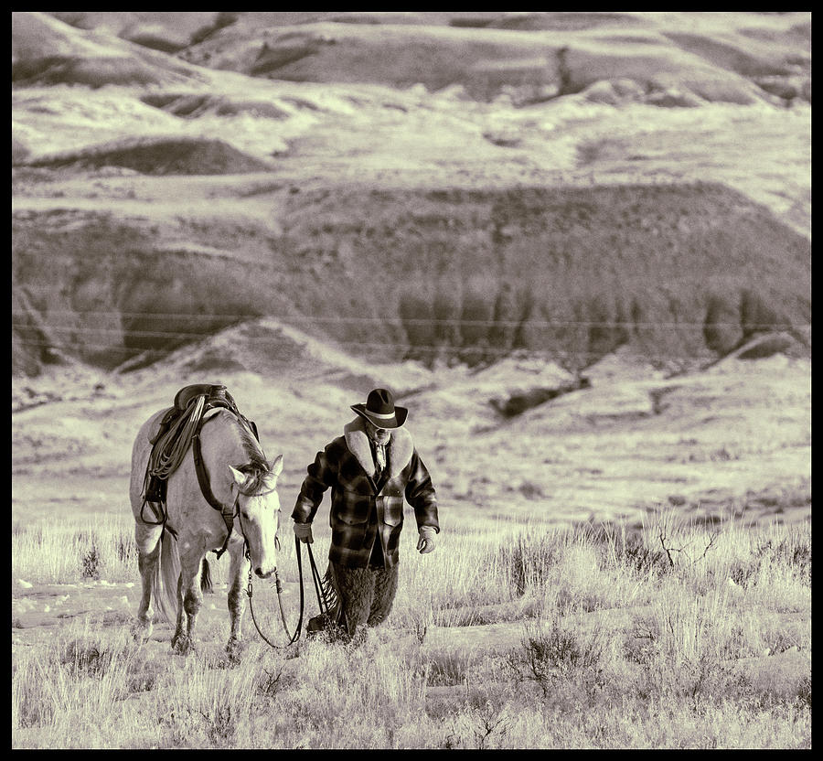 Walking my horse Photograph by Roni Chastain