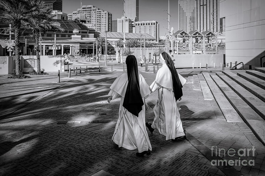 Walking Nuns - New Orleans Photograph